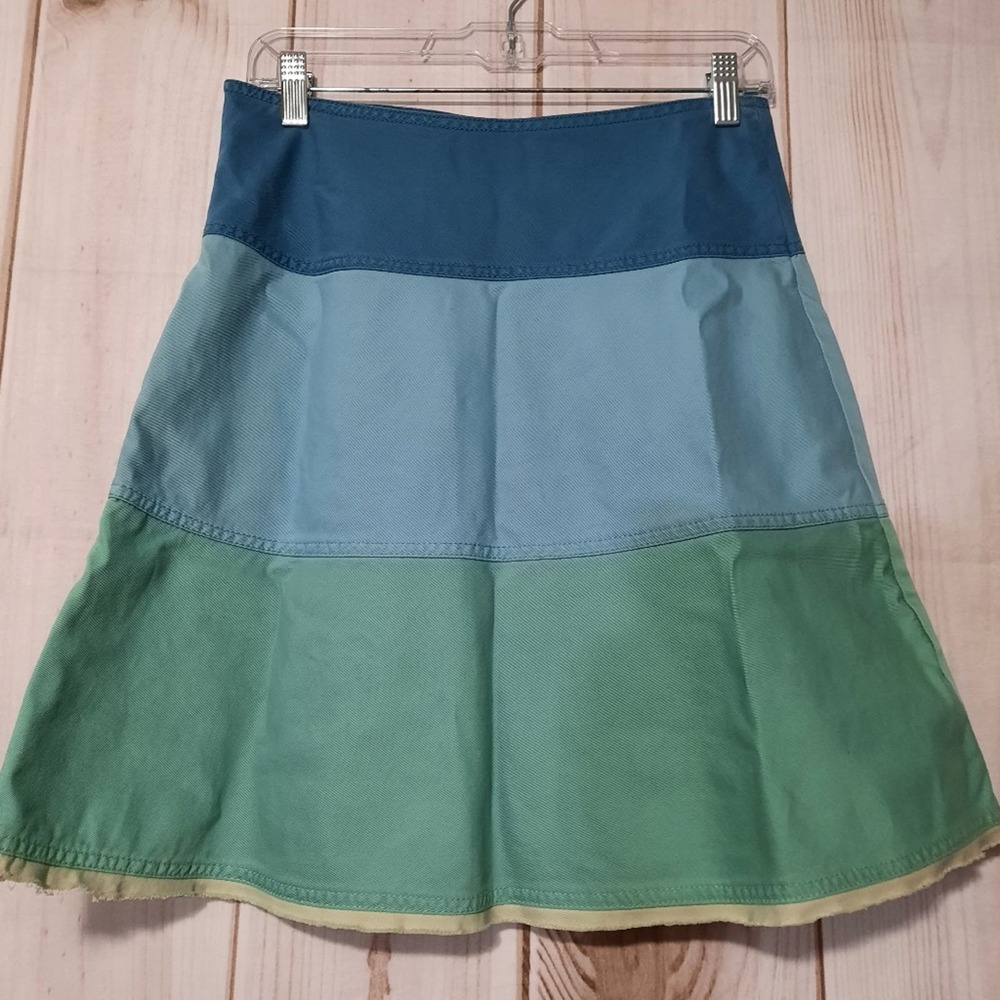 Boden Skirt Ladies Size 10 Long Blue Chambray. Fits like a size 6.